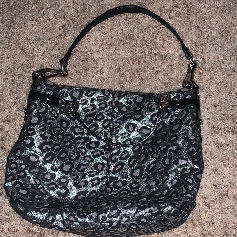 Animal print coach purse